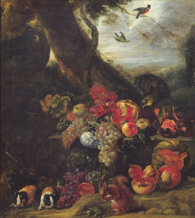 Fruit and Animals by Abraham Brueghel